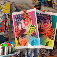 Load image into Gallery viewer, "Rosa Labbra Teal" by DAIN (Edition of 20 Signed)
