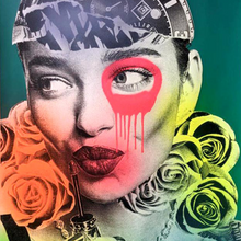 Load image into Gallery viewer, "Rosa Labbra Teal" by DAIN (Edition of 20 Signed)
